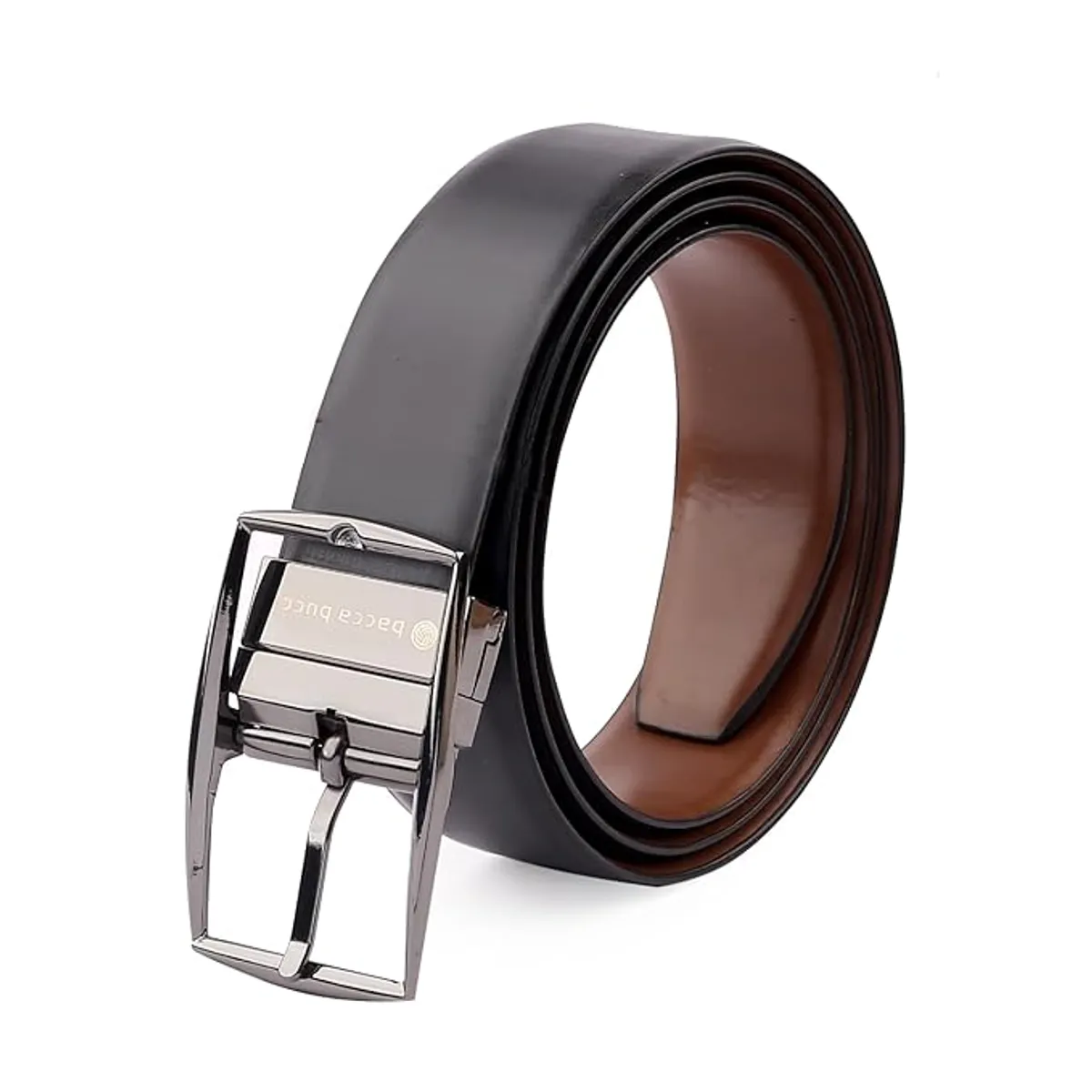 Black Reversible Leather Belt for Men | Genuine Leather Dual-Side Formal & Casual Belt