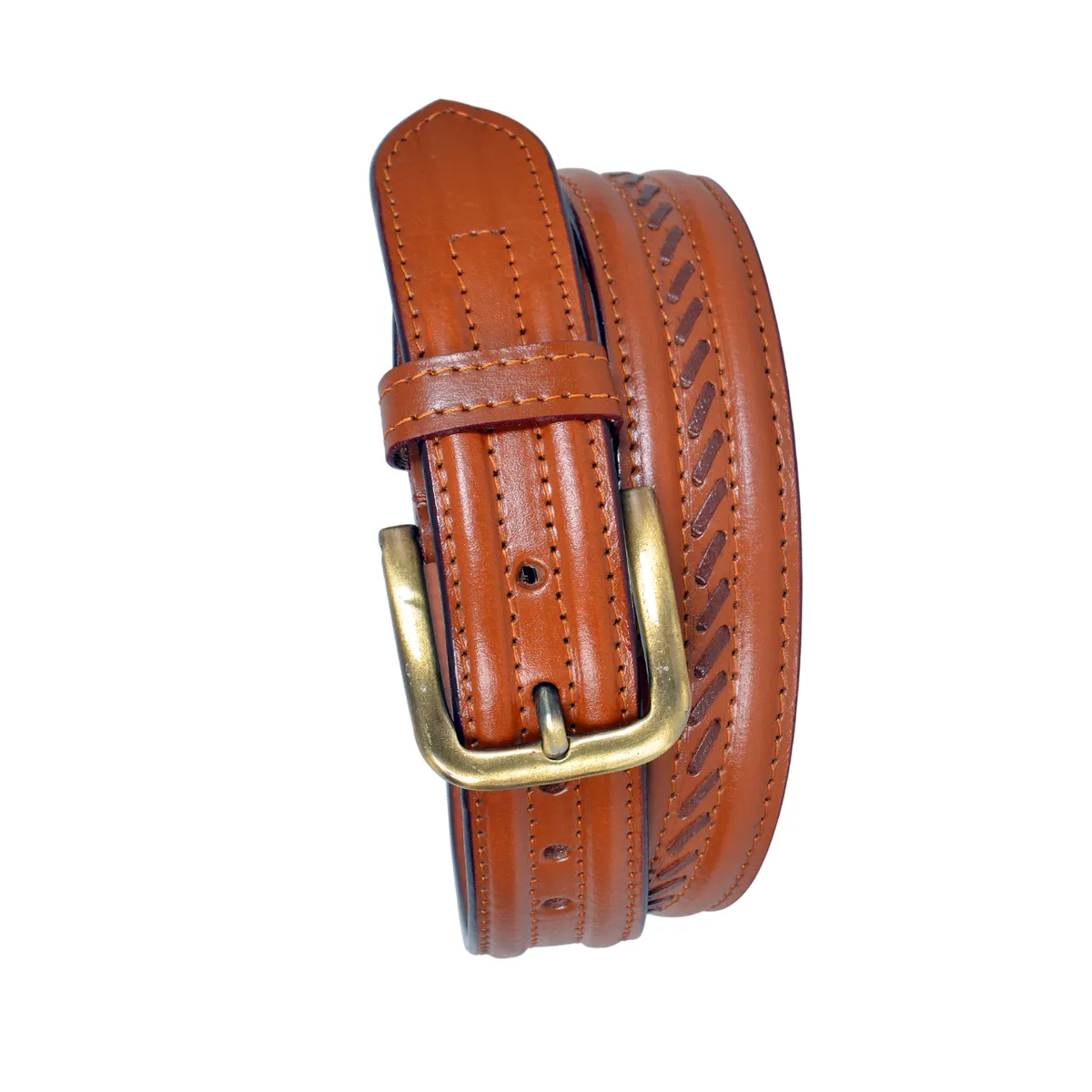 Tan Genuine Leather Belt for Men | Classic Formal & Casual Wear - Image 2