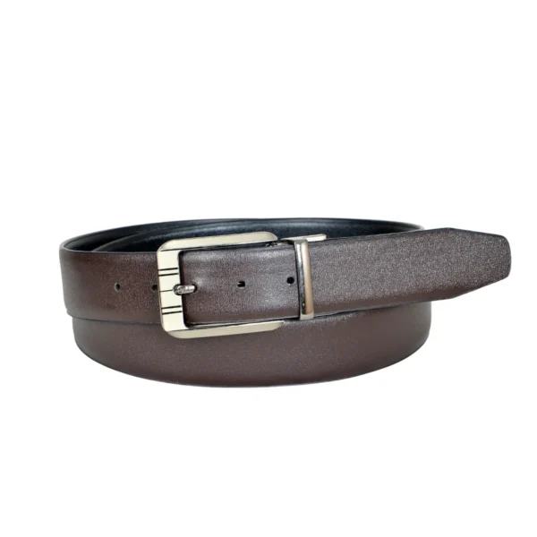 Brown Reversible Leather Belt for Men | Genuine Leather Dual-Side Formal & Casual Belt