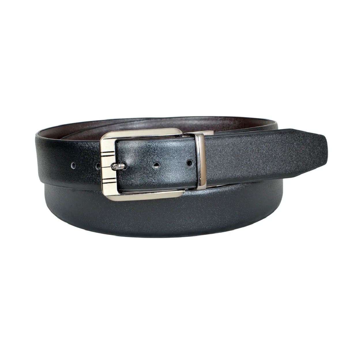 Black Reversible Leather Belt for Men | Genuine Leather Dual-Side Formal & Casual Belt - Image 2